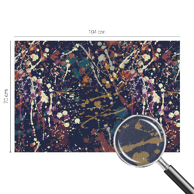 Removable wall mural with a colorful abstract design