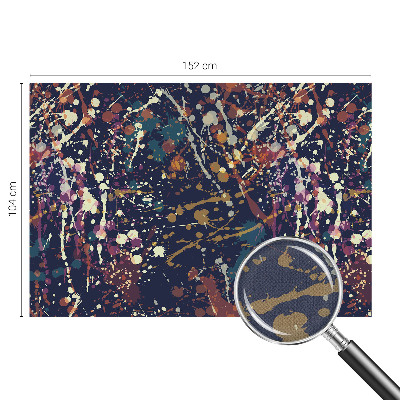 Removable wall mural with a colorful abstract design