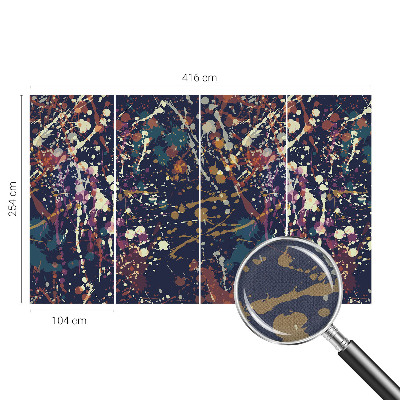 Removable wall mural with a colorful abstract design