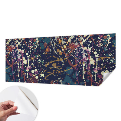 Removable wall mural with a colorful abstract design
