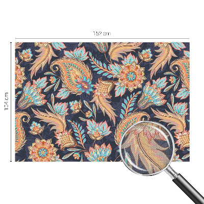 Peel and stick wall mural for living room with a floral pattern