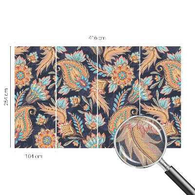 Peel and stick wall mural for living room with a floral pattern
