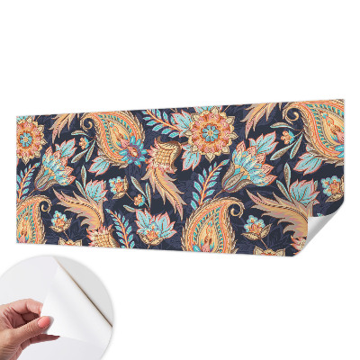 Peel and stick wall mural for living room with a floral pattern
