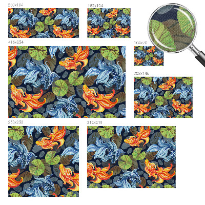 Peel and stick wall mural for bedroom Fish patterns