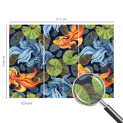 Peel and stick wall mural for bedroom Fish patterns