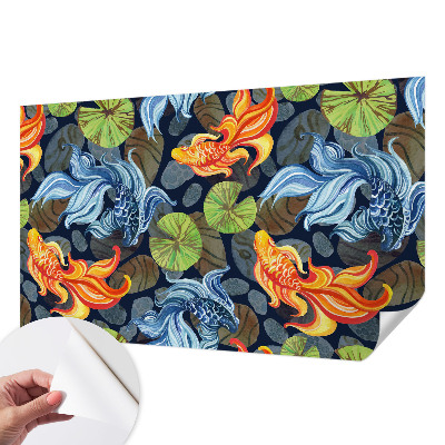 Peel and stick wall mural for bedroom Fish patterns