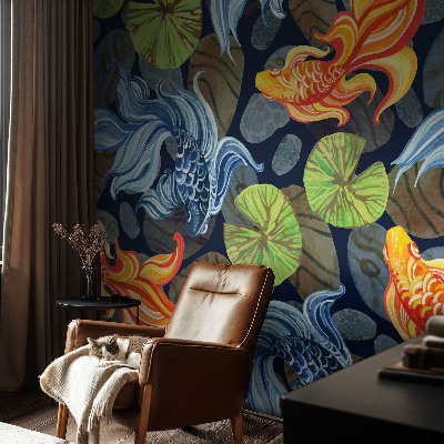 Peel and stick wall mural for bedroom Fish patterns