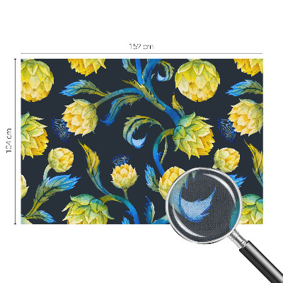 Peel and stick wall mural for kids' room featuring a playful plant-themed illustration