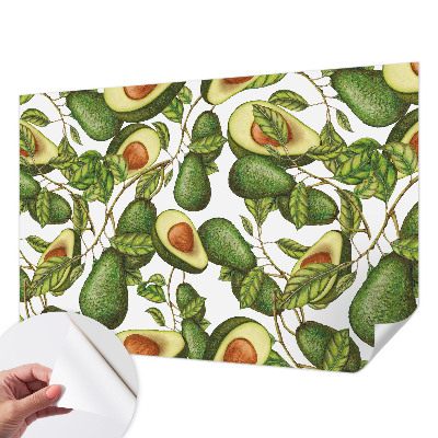 3D photo wallpaper mural Avocado pattern
