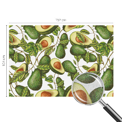 3D photo wallpaper mural Avocado pattern