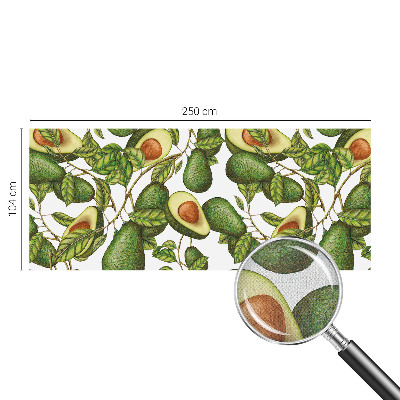 3D photo wallpaper mural with an avocado pattern