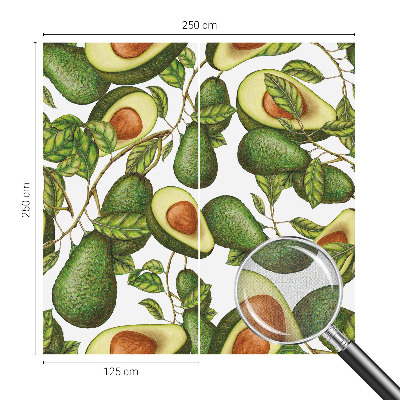 3D photo wallpaper mural Avocado pattern