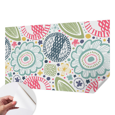 3D wall mural Floral patterns