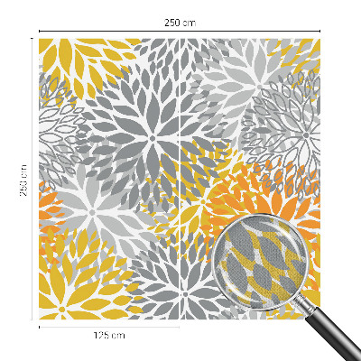 Nursery wall mural with a floral energy motif
