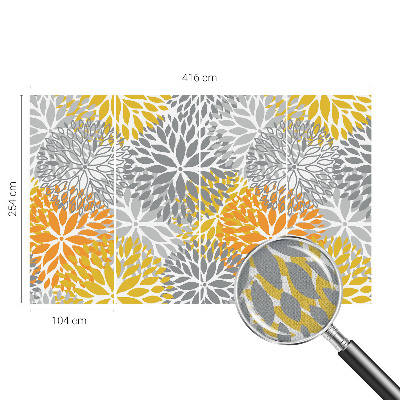 Nursery wall mural with a floral energy motif