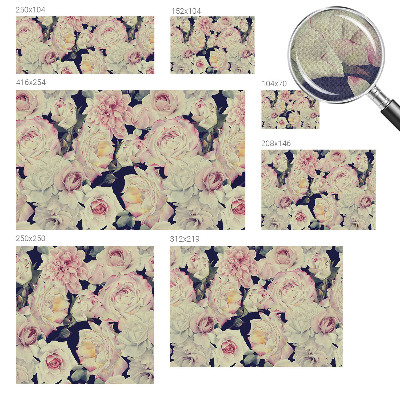 Baby room wall mural with a flower bouquet design