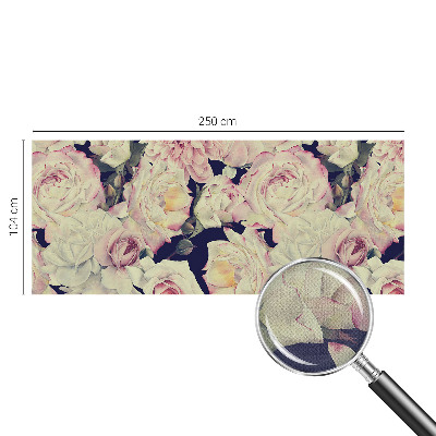 Baby room wall mural with a flower bouquet design
