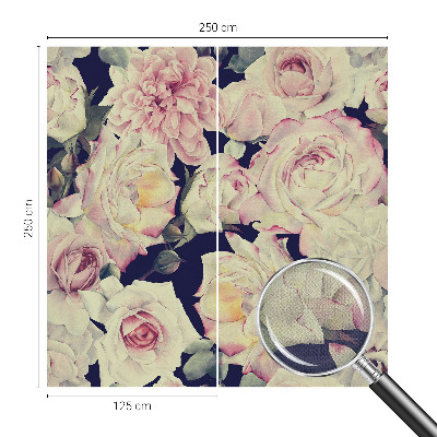 Baby room wall mural with a flower bouquet design