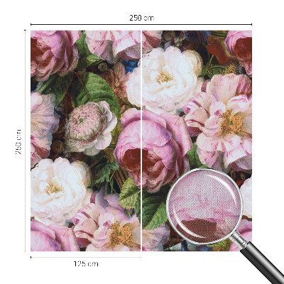 Children's wall mural with a floral design inspired by elegant blooms