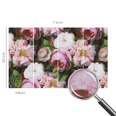 Children's wall mural with a floral design inspired by elegant blooms