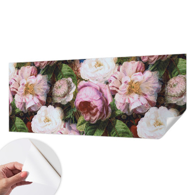 Children's wall mural with a floral design inspired by elegant blooms
