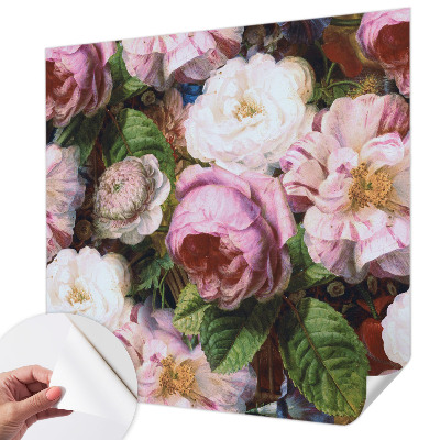 Children's wall mural with a floral design inspired by elegant blooms