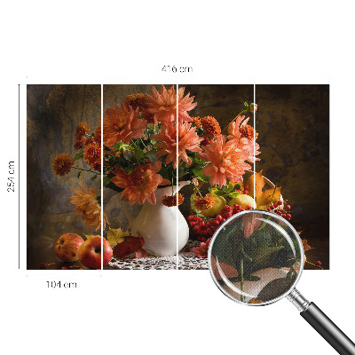 Peel and stick wall mural with an autumn composition