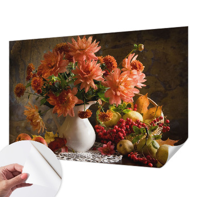 Peel and stick wall mural with an autumn composition