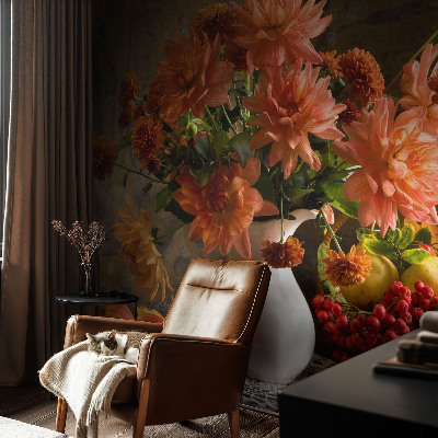 Peel and stick wall mural with an autumn composition