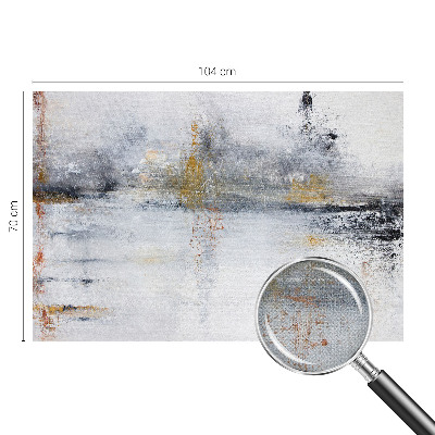 Self-adhesive wall mural featuring a harmonious abstract design