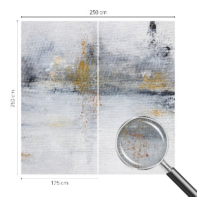Self-adhesive wall mural featuring a harmonious abstract design