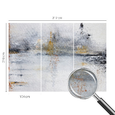 Self-adhesive wall mural featuring a harmonious abstract design