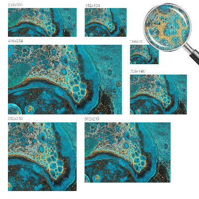 Stick-on wall mural with an abstract structural design