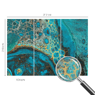 Stick-on wall mural with an abstract structural design