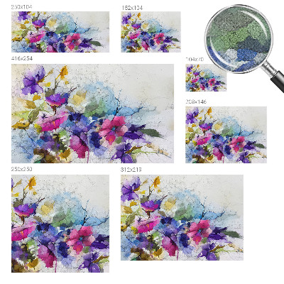 Self-adhesive photo wallpaper with an abstract floral design