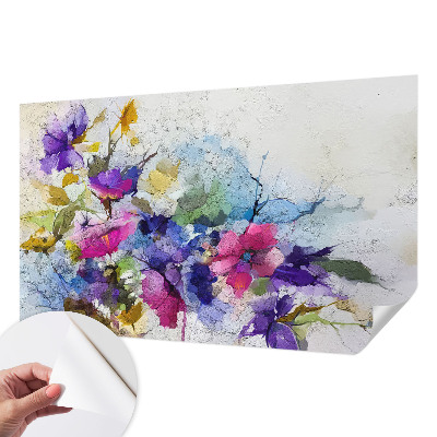 Self-adhesive photo wallpaper Abstract flowers