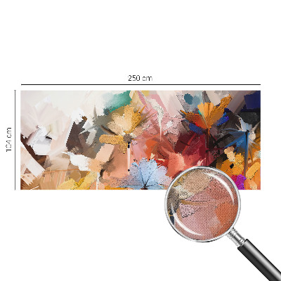 Removable wall mural wallpaper with an abstract floral design