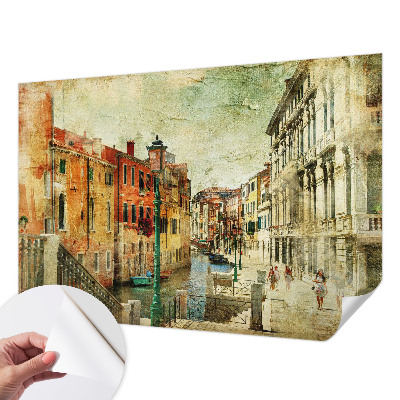 Peel and stick wall mural for living room with the Urban Impression design