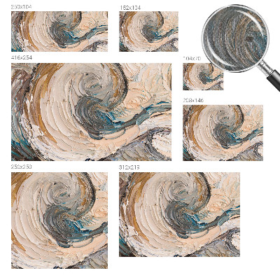 Peel and stick wall mural for kids' room with colorful swirls