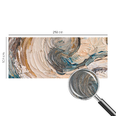 Peel and stick wall mural for kids' room with colorful swirls