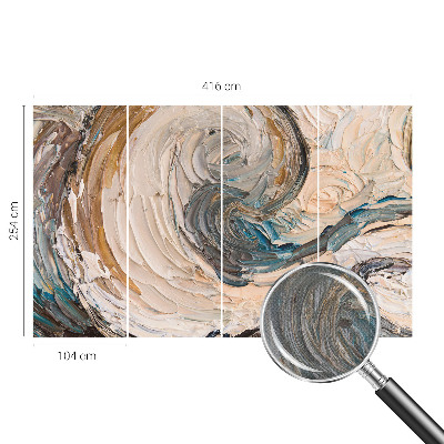 Peel and stick wall mural for kids' room Colorful swirls