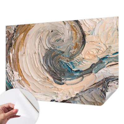 Peel and stick wall mural for kids' room Colorful swirls