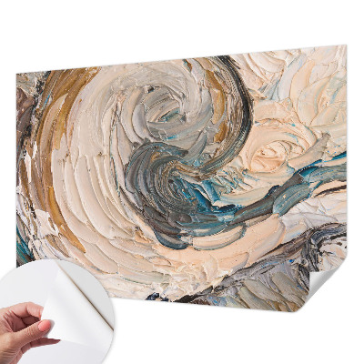 Peel and stick wall mural for kids' room Colorful swirls