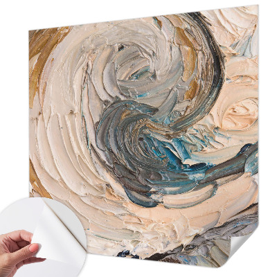 Peel and stick wall mural for kids' room with colorful swirls
