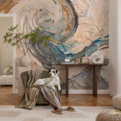 Peel and stick wall mural for kids' room Colorful swirls