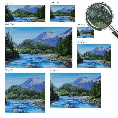 3D photo wallpaper mural with a mountain scenery design