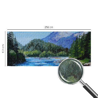 3D photo wallpaper mural with a mountain scenery design