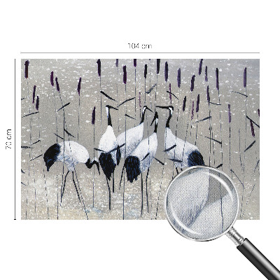 3D wall mural Harmonious cranes