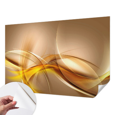 Peel and stick wall mural for bedroom with a gentle linear pattern