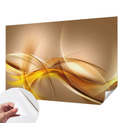 Peel and stick wall mural for bedroom with a gentle linear pattern